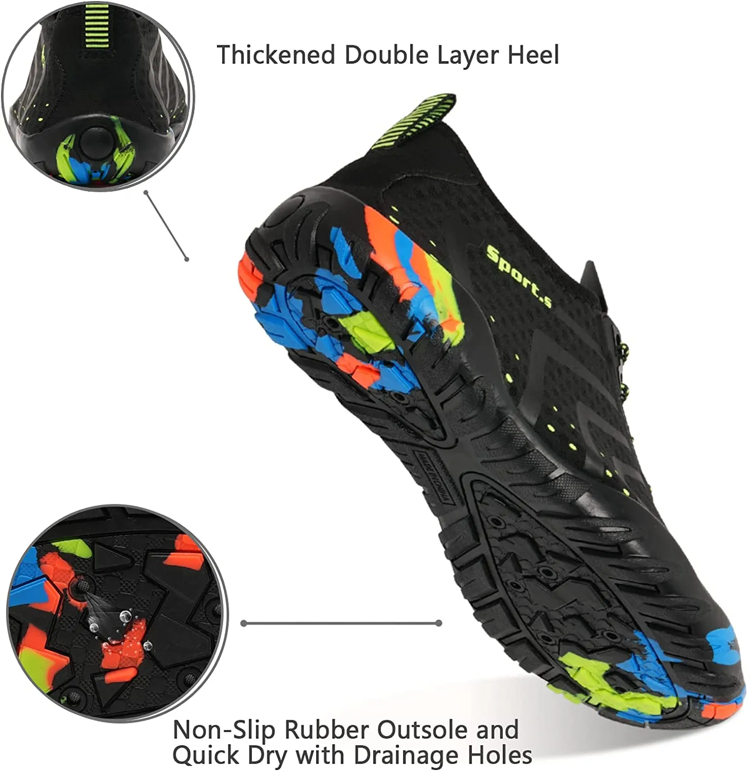 Wasserschuhe Herren Damen Barfußschuhe Strand Schwimmschuhe Schnelltrocknende Aqua Socken Poolschuhe für Surf Yoga Wassergymnastik