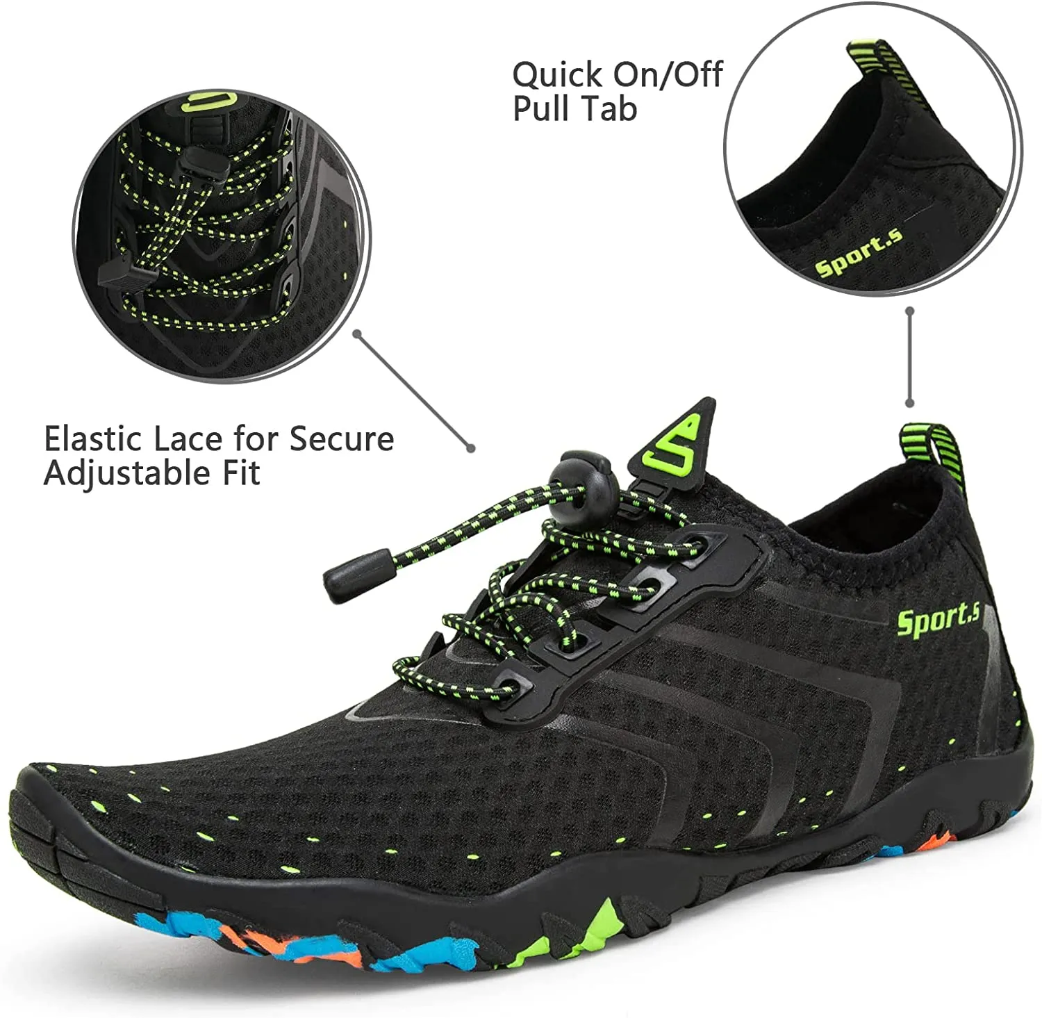 Wasserschuhe Herren Damen Barfußschuhe Strand Schwimmschuhe Schnelltrocknende Aqua Socken Poolschuhe für Surf Yoga Wassergymnastik