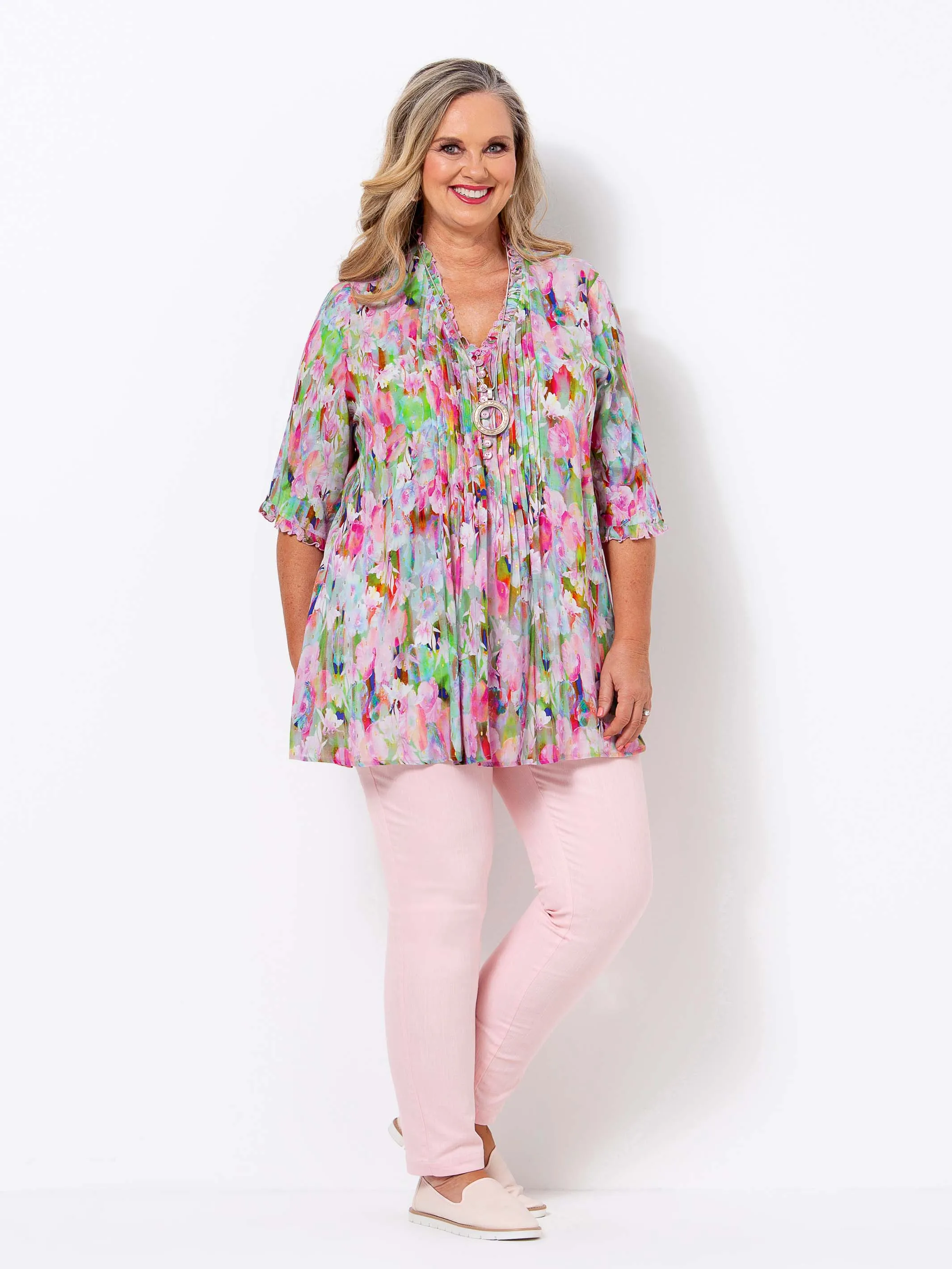 Watercolour Gold Tuck Top