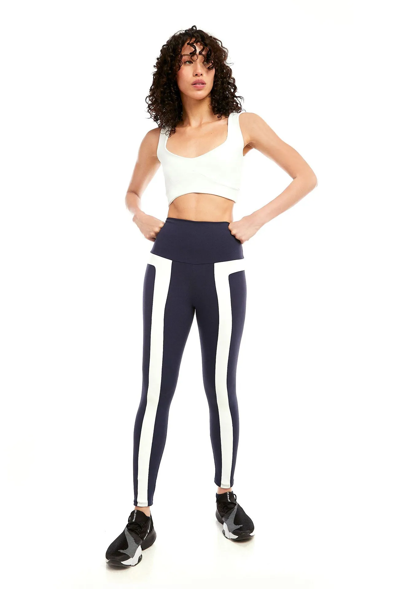 Wishbone Legging Navy/Chantilly