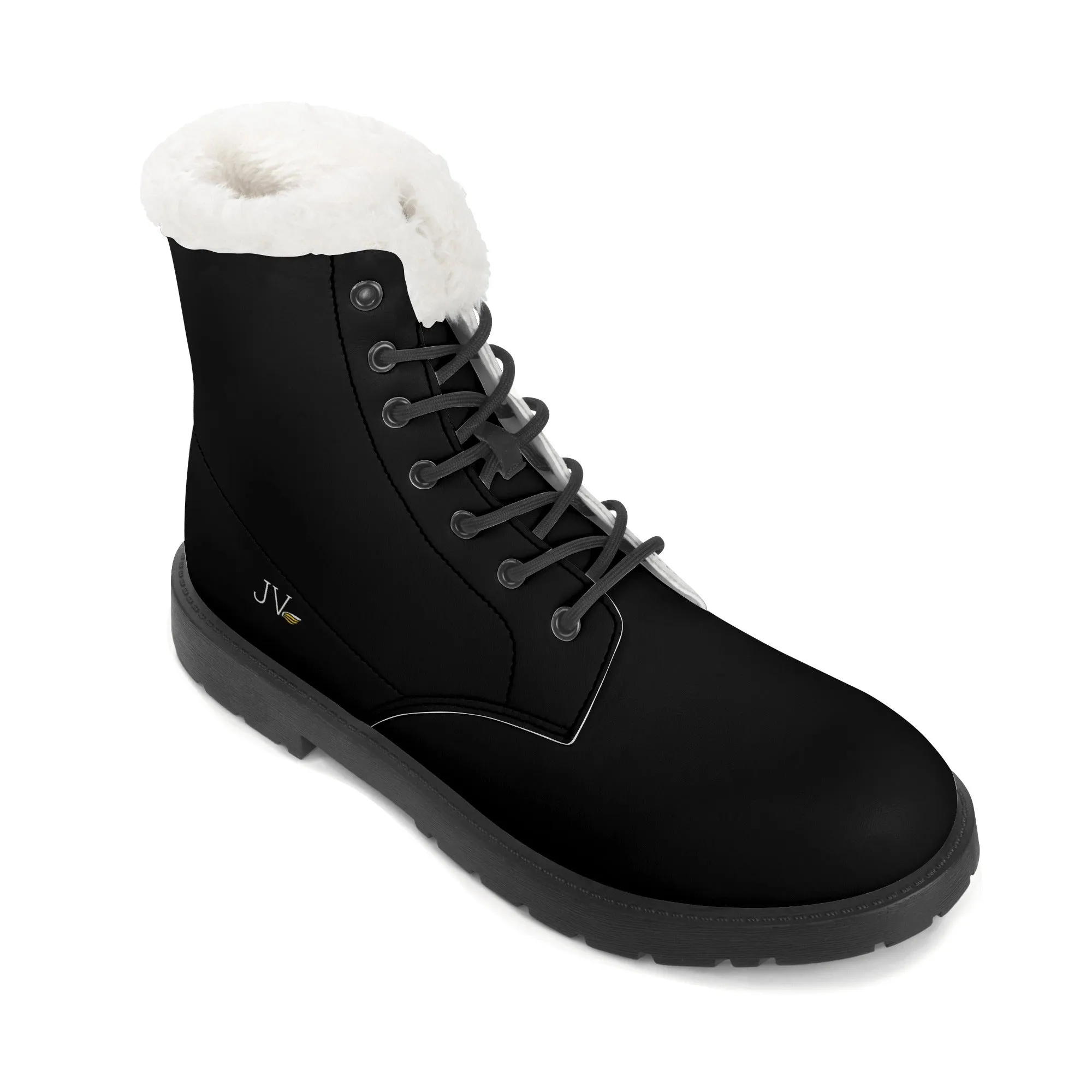 Womens Faux Fur Leather Boots