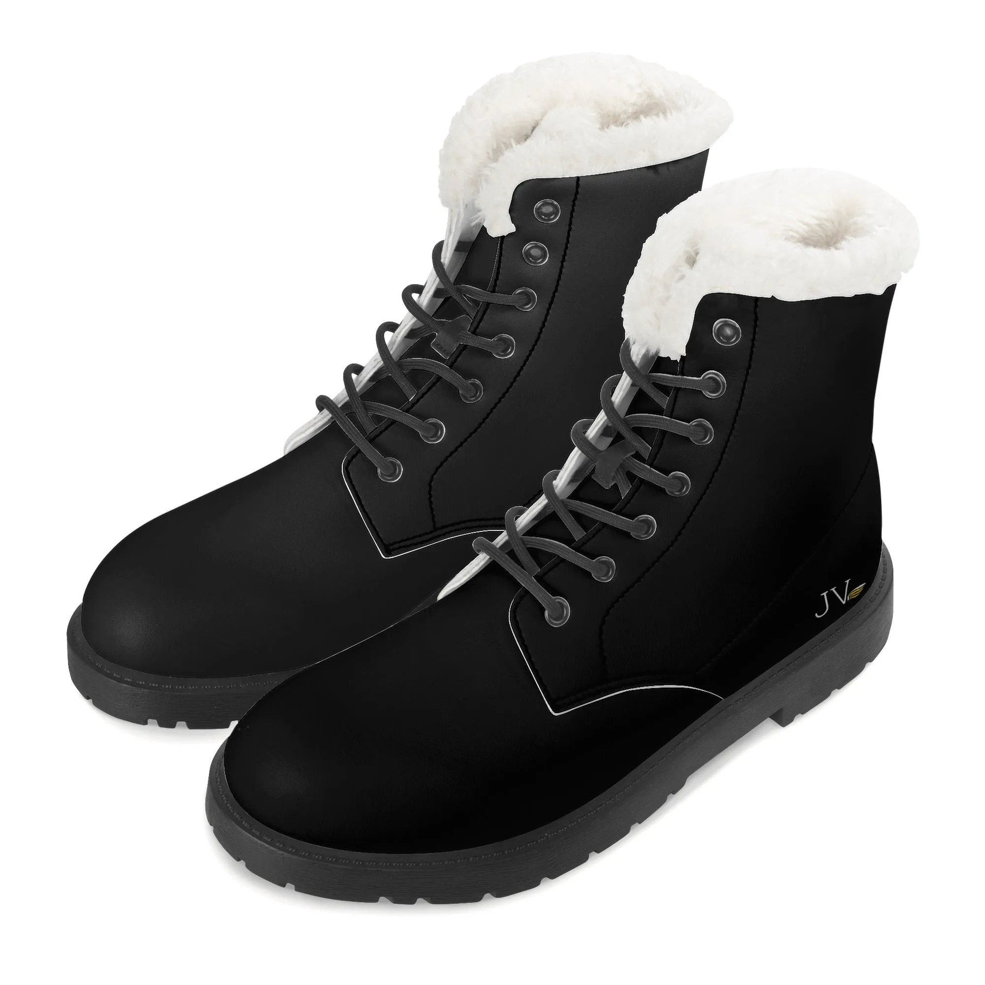 Womens Faux Fur Leather Boots