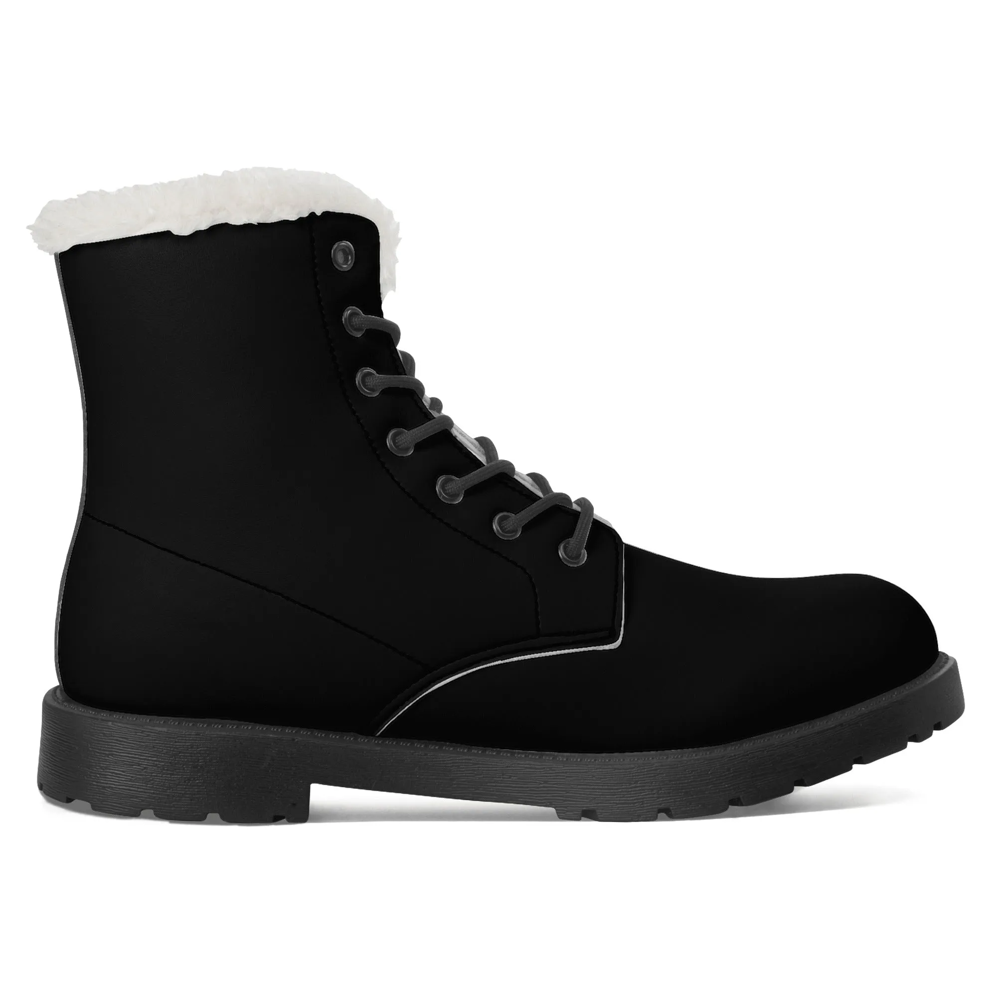 Womens Faux Fur Leather Boots