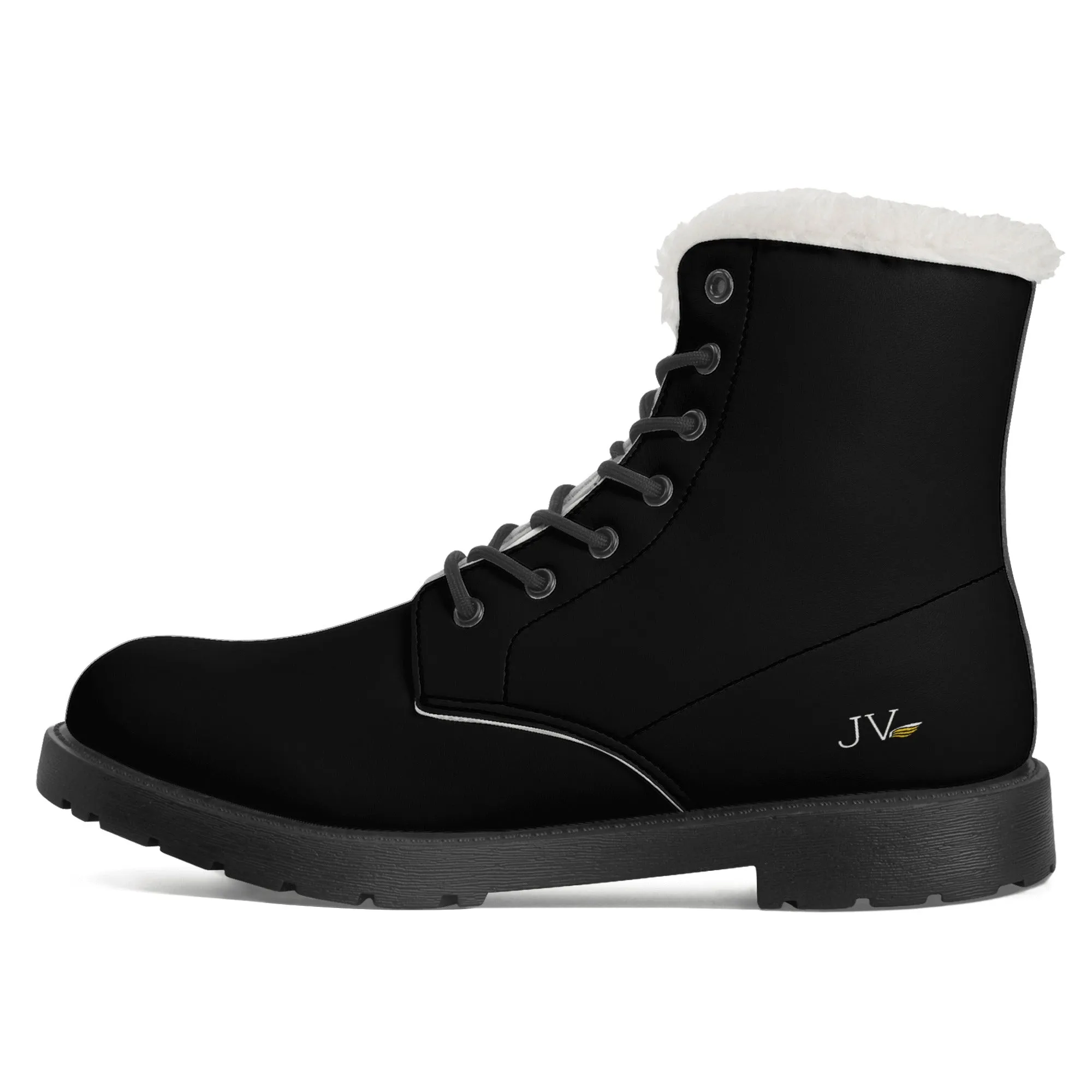 Womens Faux Fur Leather Boots