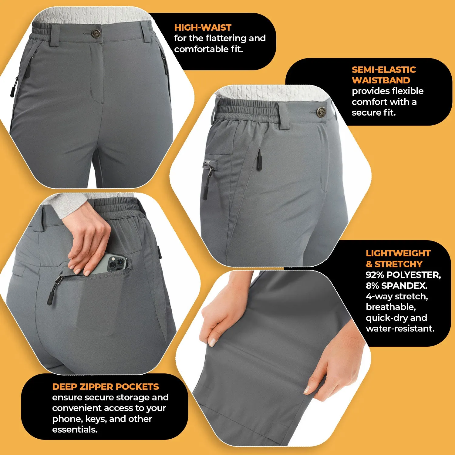 Women's Hiking Pants & Blue Boots