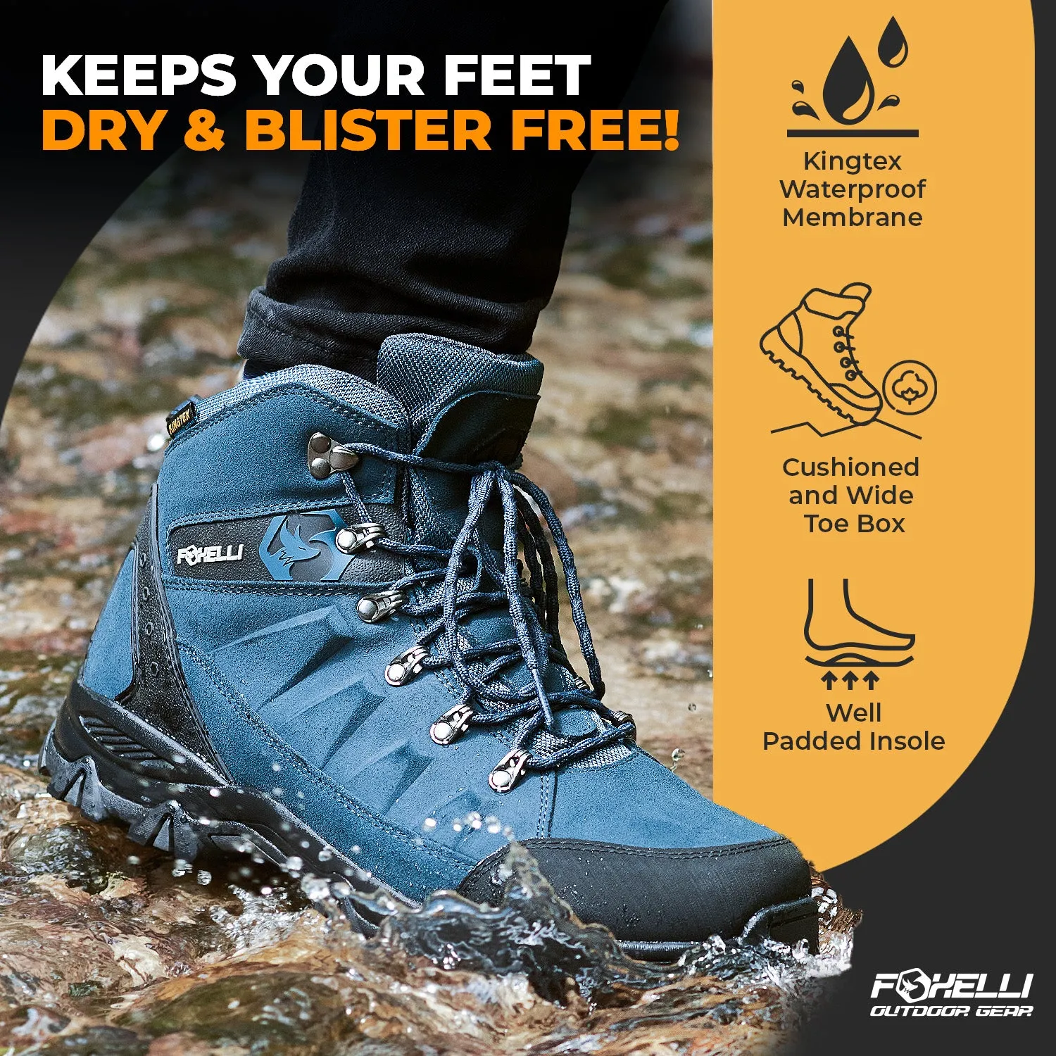 Women's Hiking Pants & Blue Boots