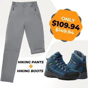 Women's Hiking Pants & Blue Boots