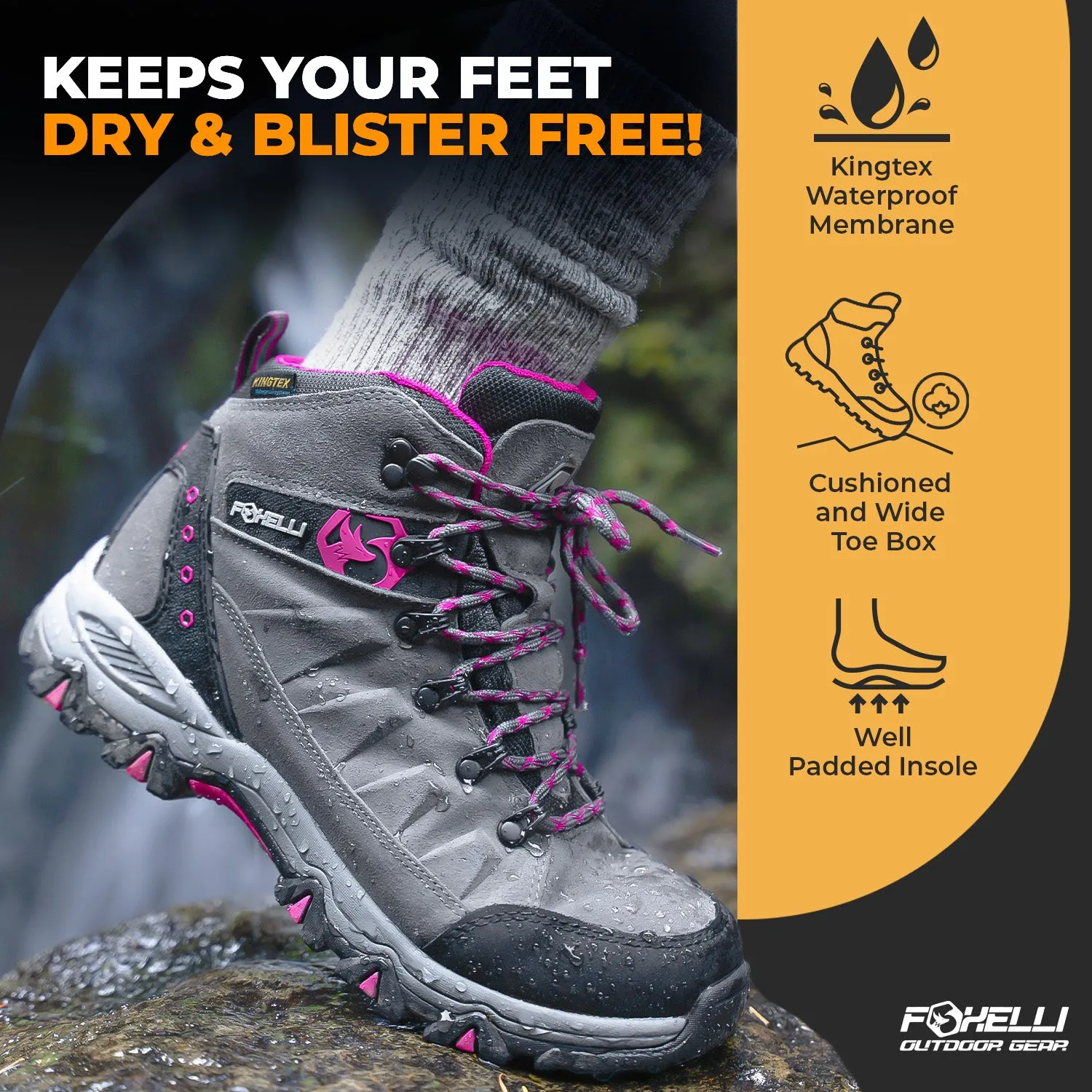 Women's Hiking Pants & Grey Boots