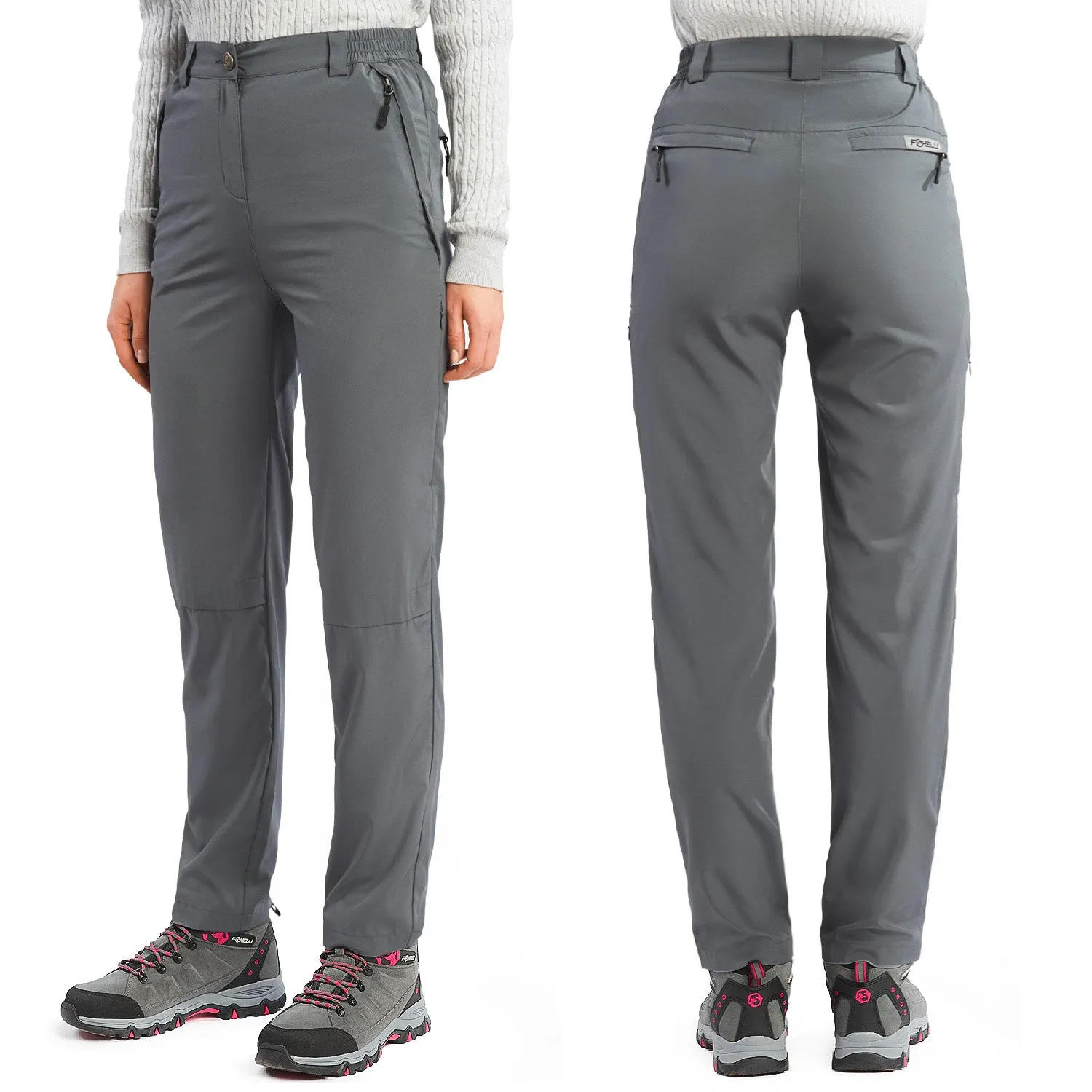 Women's Hiking Pants & Grey Boots