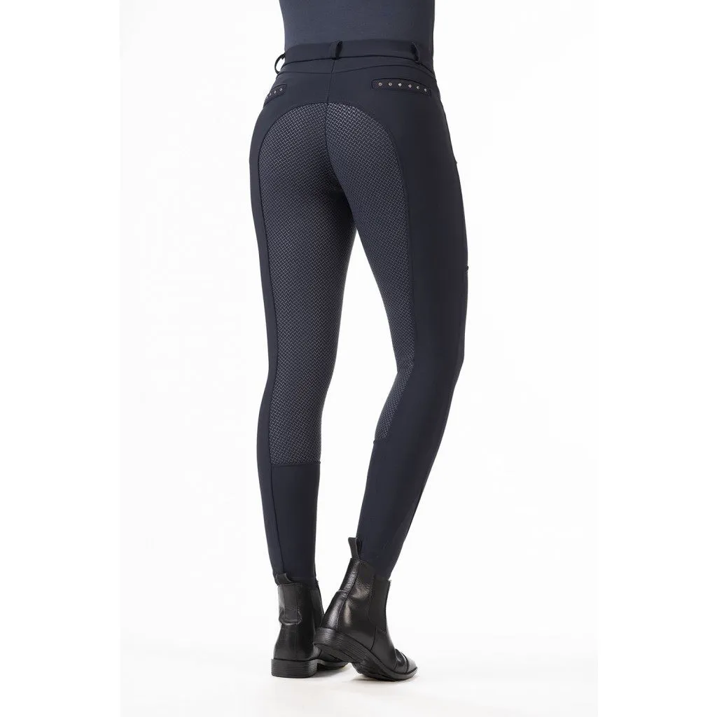 Women´s Winter Breeches Rosegold Glamour Style with Full Silicone Seat