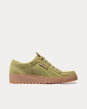 x Oi Polloi Rainbow Velours Loden Low Top Sneakers