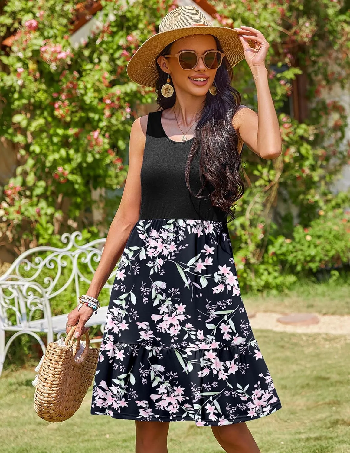 Zeagoo Women Summer Dresses Sleeveless Casual Tank Dress