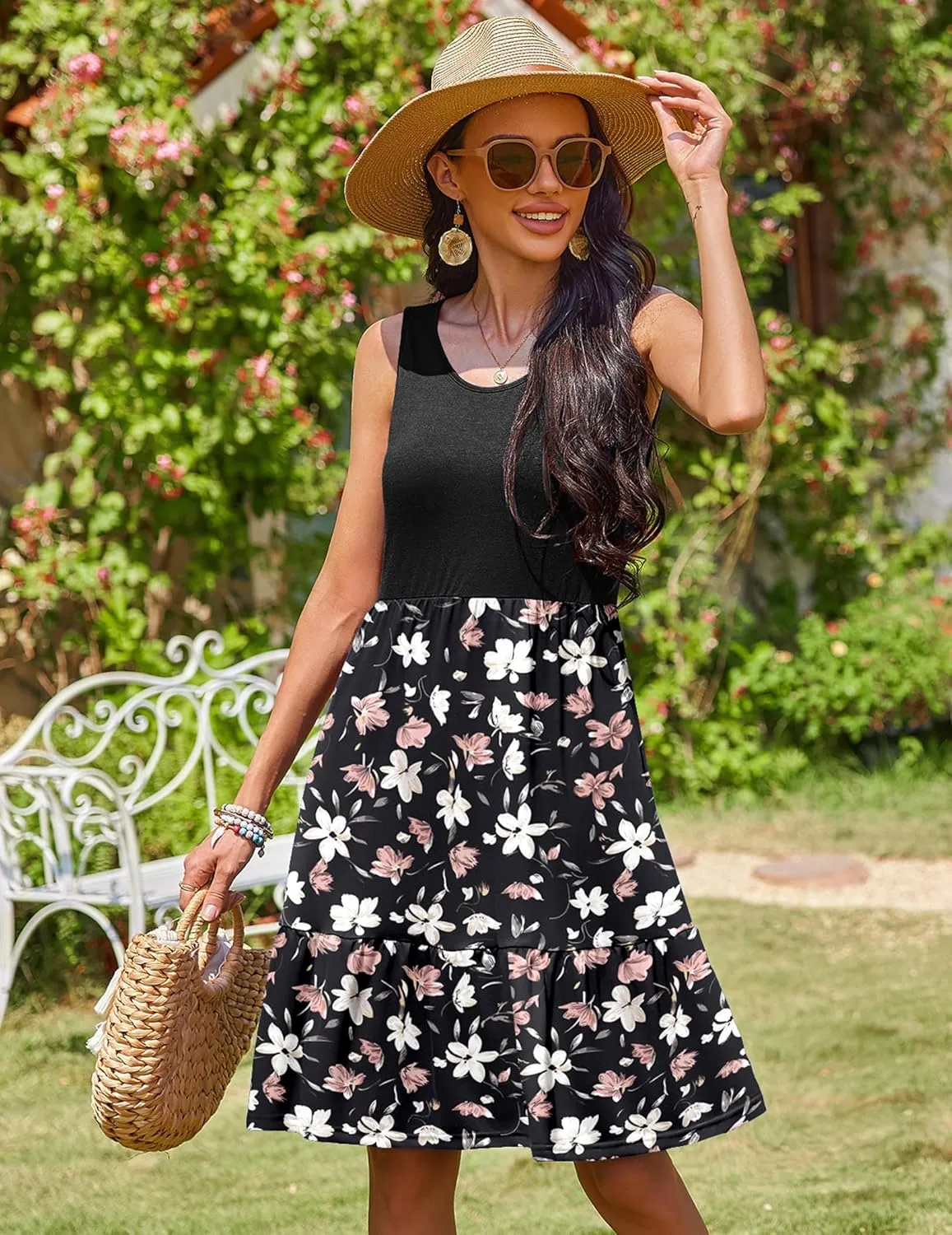 Zeagoo Women Summer Dresses Sleeveless Casual Tank Dress