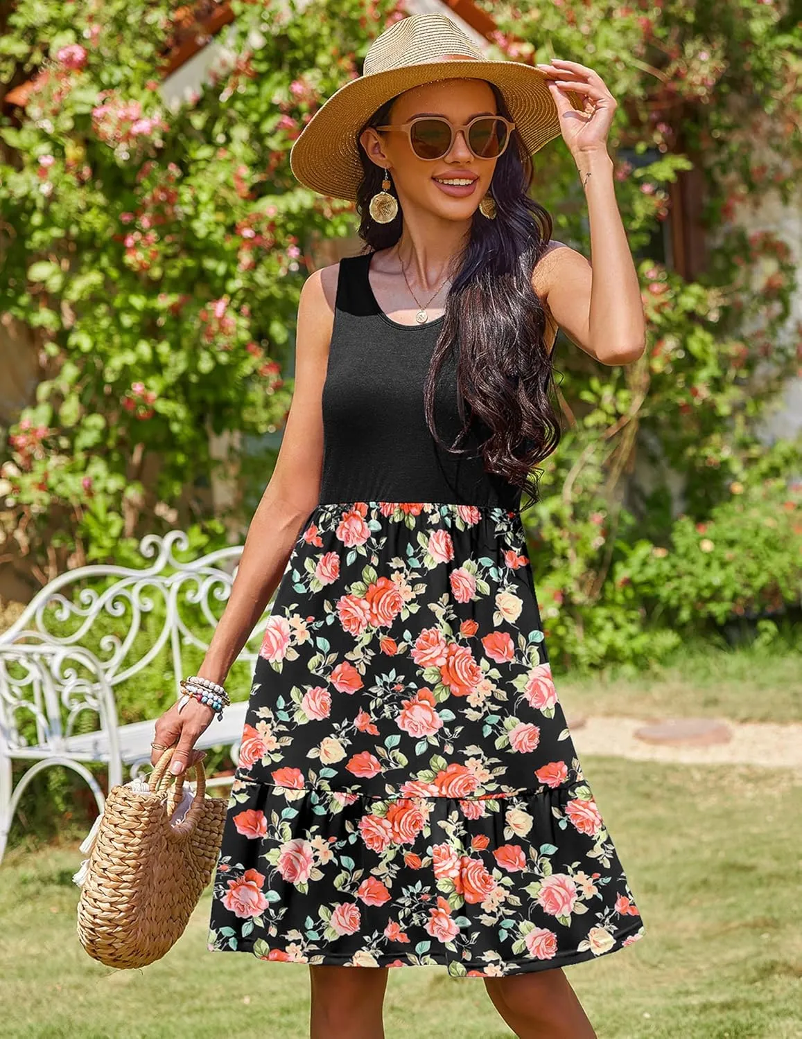 Zeagoo Women Summer Dresses Sleeveless Casual Tank Dress