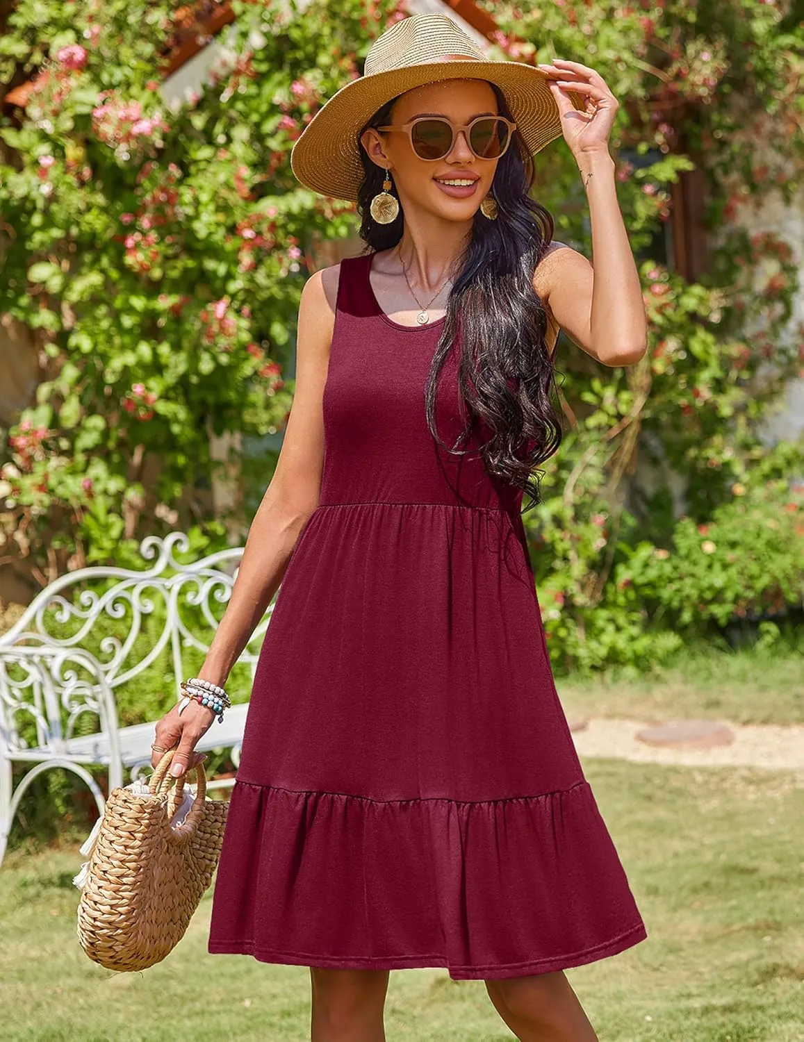 Zeagoo Women Summer Dresses Sleeveless Casual Tank Dress