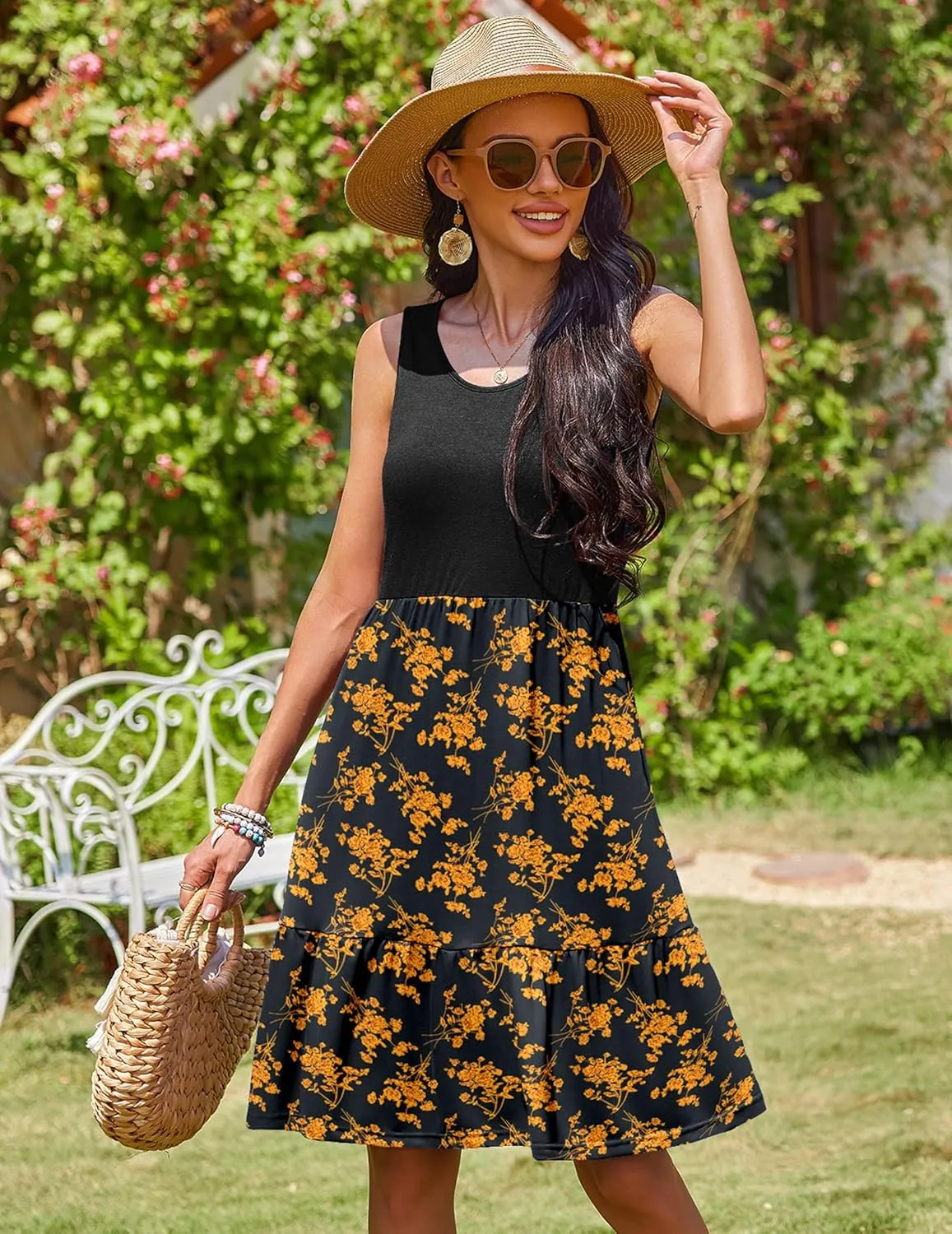 Zeagoo Women Summer Dresses Sleeveless Casual Tank Dress