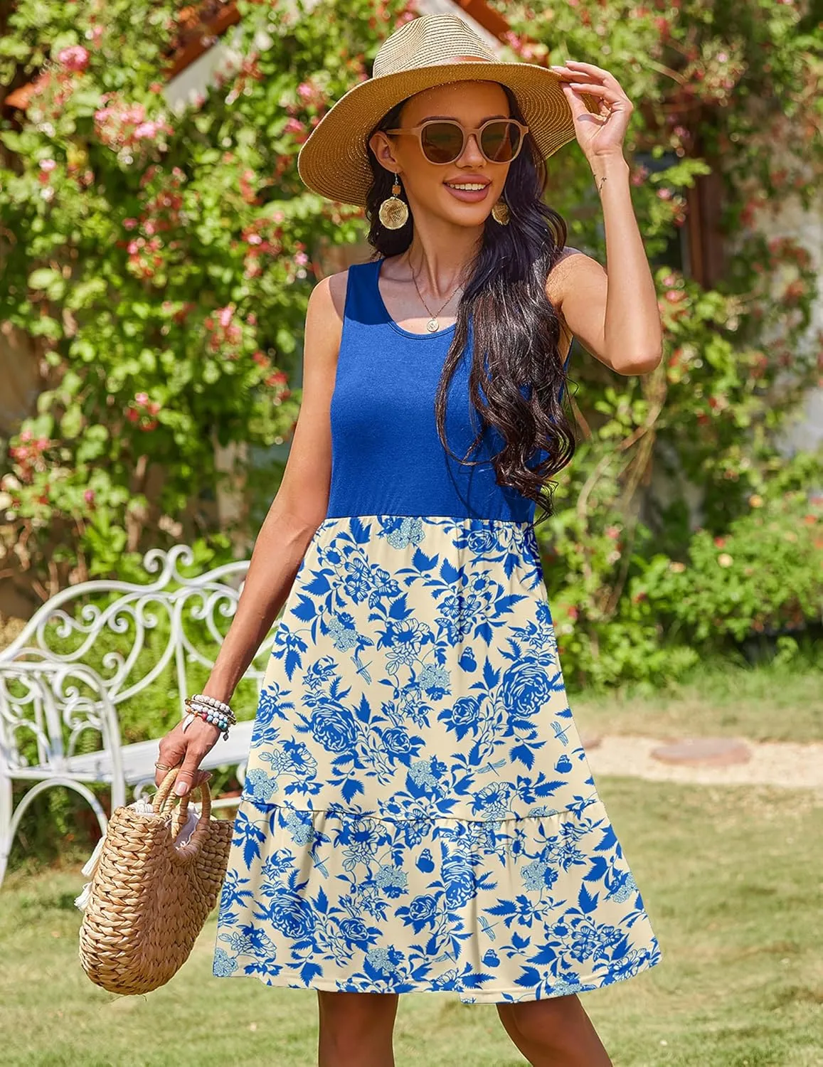 Zeagoo Women Summer Dresses Sleeveless Casual Tank Dress
