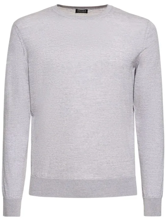 Zegna   High performance wool crewneck sweater 