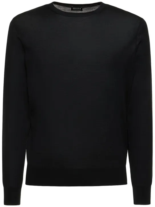 Zegna   High performance wool crewneck sweater 