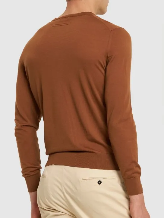 Zegna   High performance wool crewneck sweater 