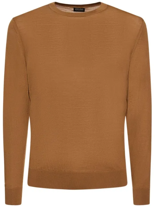 Zegna   High performance wool crewneck sweater 